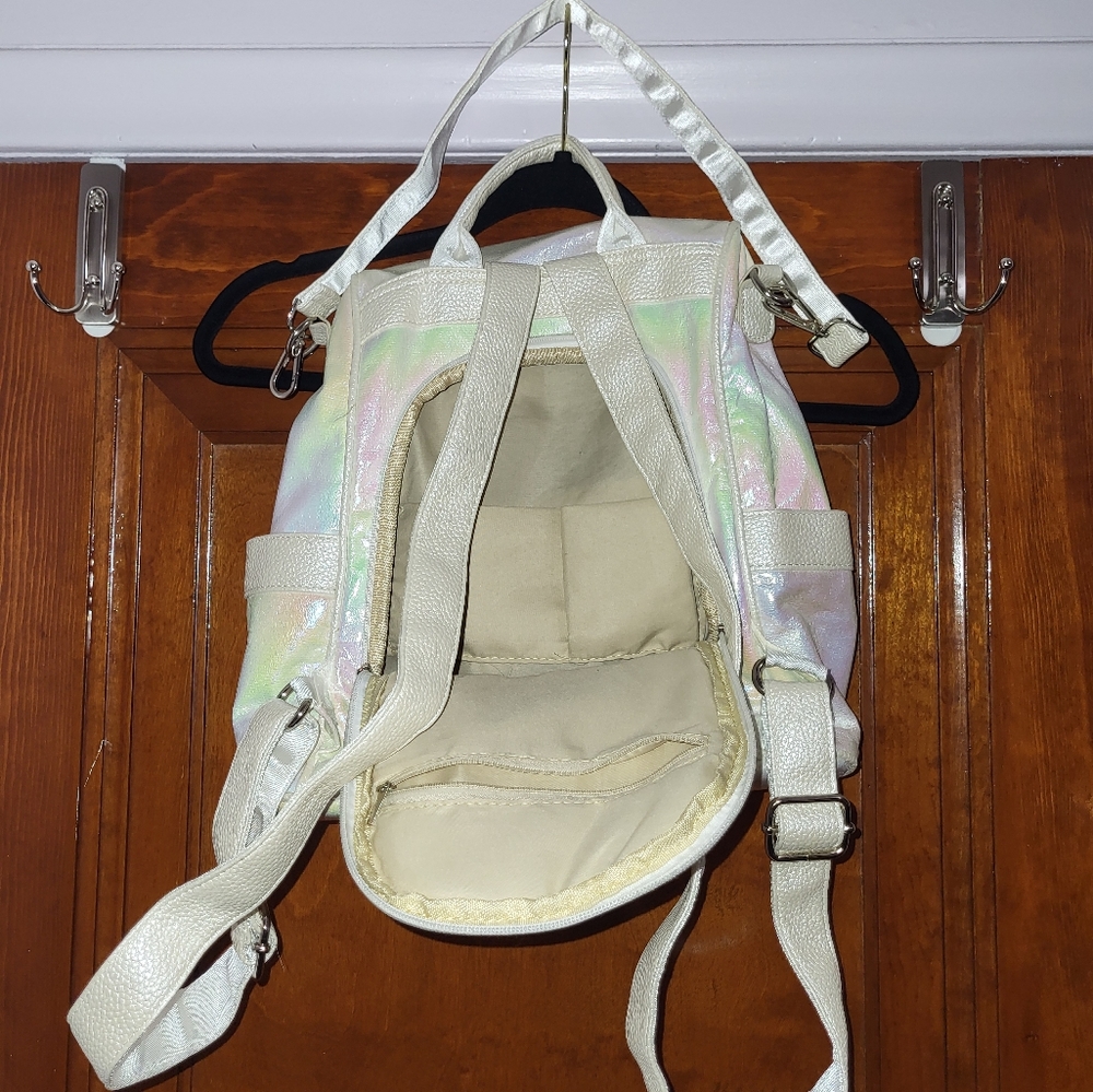 Beautiful holographic backpack purse